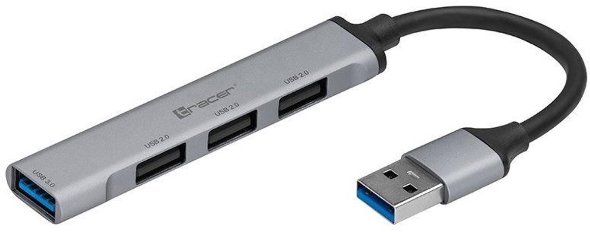 Tracer Hub Usb 3.0-Adapter Voor Laptop, 4 Poorten, Snelle Gegevensoverdracht