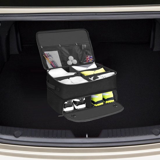 Golfschoenentas - Golfkoffer Organizer - Auto Opbergen - Opvouwbaar Ontwerp - 45 x 345 x 24 cm - Zwart — afbeelding 3