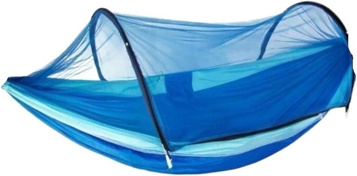 Hangmat met Klamboe - Outdoor Hangmat - Kamperen en Ontspannen - Automatische Snelopening - Eenpersoons - Groen