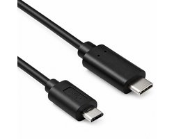 USB C kabel - USB C naar Micro USB - 2.0 HighSpeed - Max. 480 Mb/s - Zwart - 3 meter - Allteq