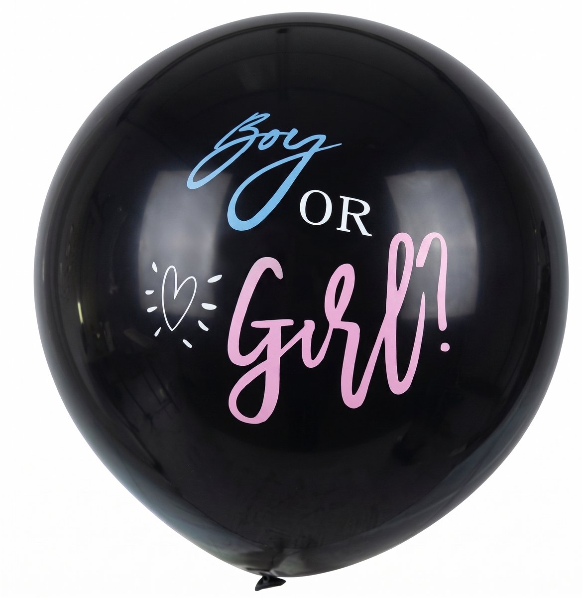 Gender reveal ballon 90cm - It's a girl (Roze confetti)