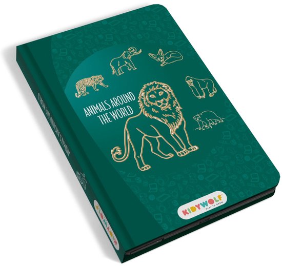 Kidywolf Kidydraw-mini Tablet 30 Tekeningen | Tekenbord 30 Dieren Over De Hele Wereld
