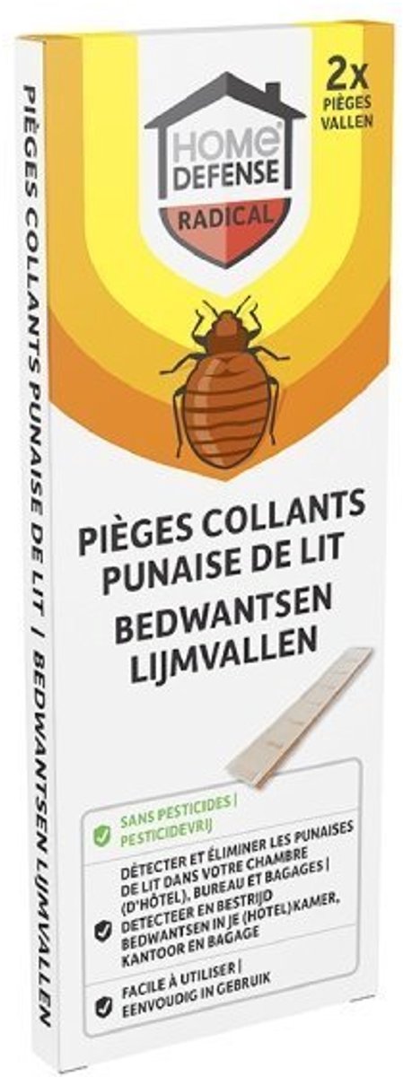 Home Defense Bedwantsen Lijmvallen (2 stuks) - Effectieve Insectenval - Met gratis cheatsheet