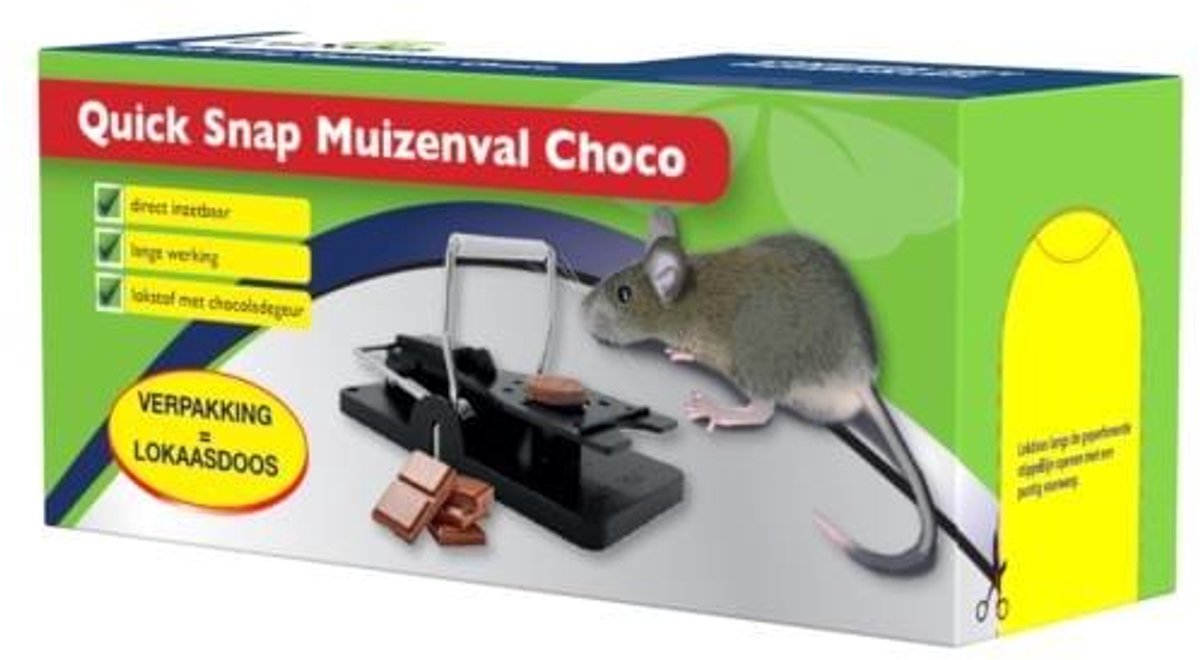 Luxan Quick Snap Muizenval Choco - Effectieve Muizenval - Met gratis cheatsheet