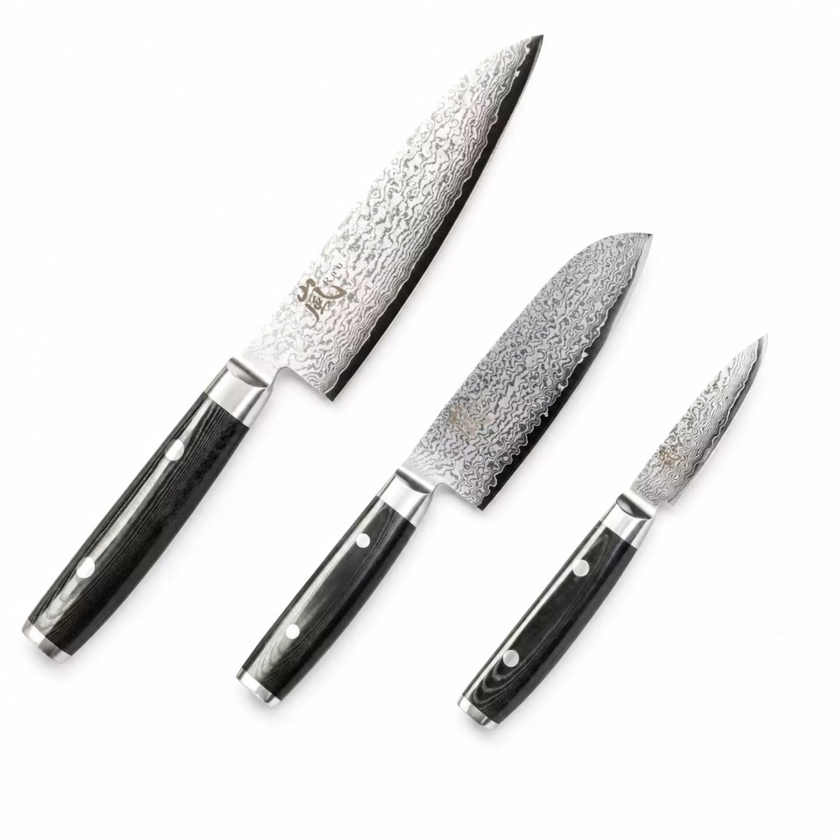 Yaxell Ran Messenset 3-delig - Geschenk Set - VG10 Damast Messen - Japans Vakmanschap