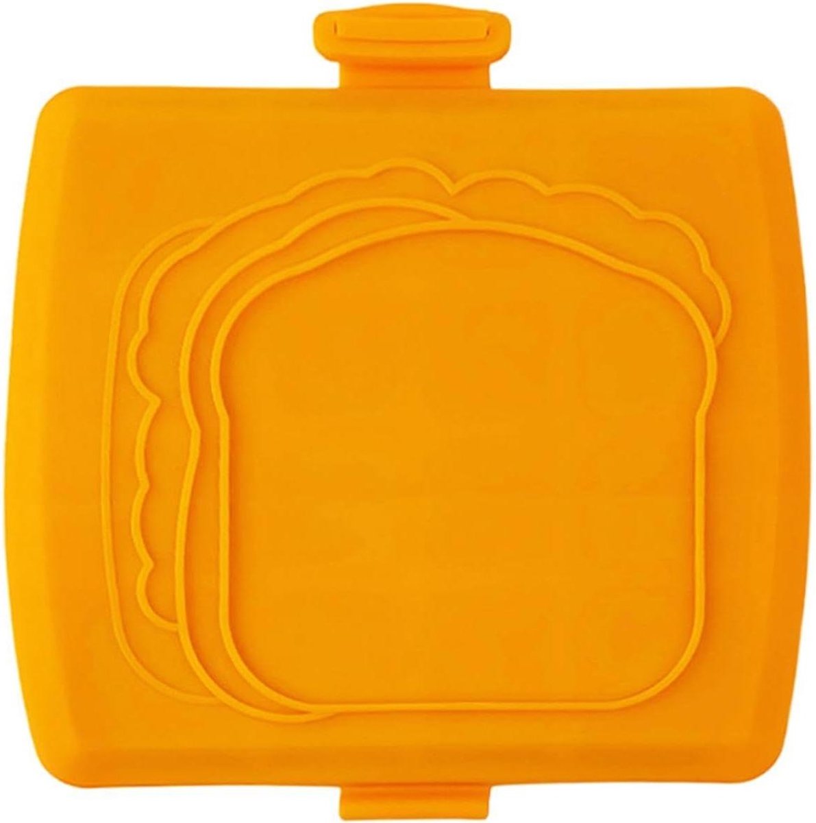Tosti Maker - Sandwich Apparaat - Ontbijt Bereiden - Magnetron Verwarming - 16 cm - Oranje