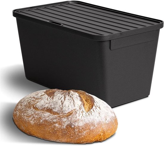 Broodtrommel met deksel - Opbergdoos voor deeg - Brood bewaren - Luchtdicht deksel - 32 x 20 x 16.5 cm