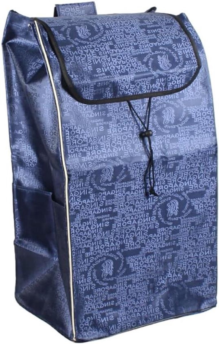 Shoppertas - Boodschappentas - Boodschappen Doen - Herbruikbaar Duurzaam - 67 cm - Donkerblauw