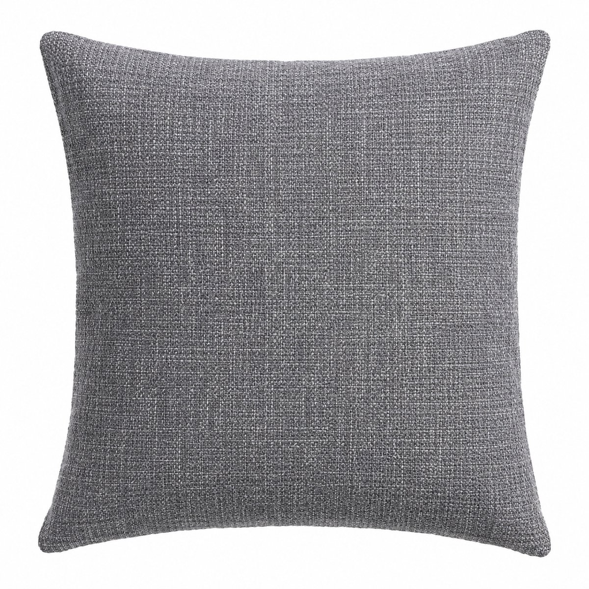 Unique Living 2 stuks - kussenhoes - sierkussen- hoes - geweven katoen - zwart - wit - 43 x 43 cm - met rits zwart - wit - grijs