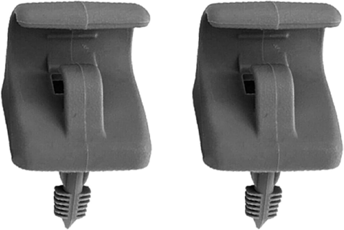 Zonneklep Clips - Houders Auto - Zonwering Bevestigen - Duurzaam Plastic - 2 Stuks - Grijs