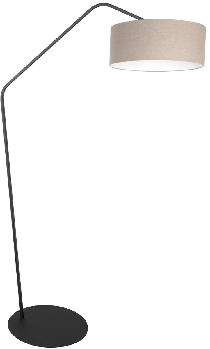 Anne Lighting - vloerlamp - ZigZag - grijs zwart - metaal - booglamp - E27 - 4245ZW