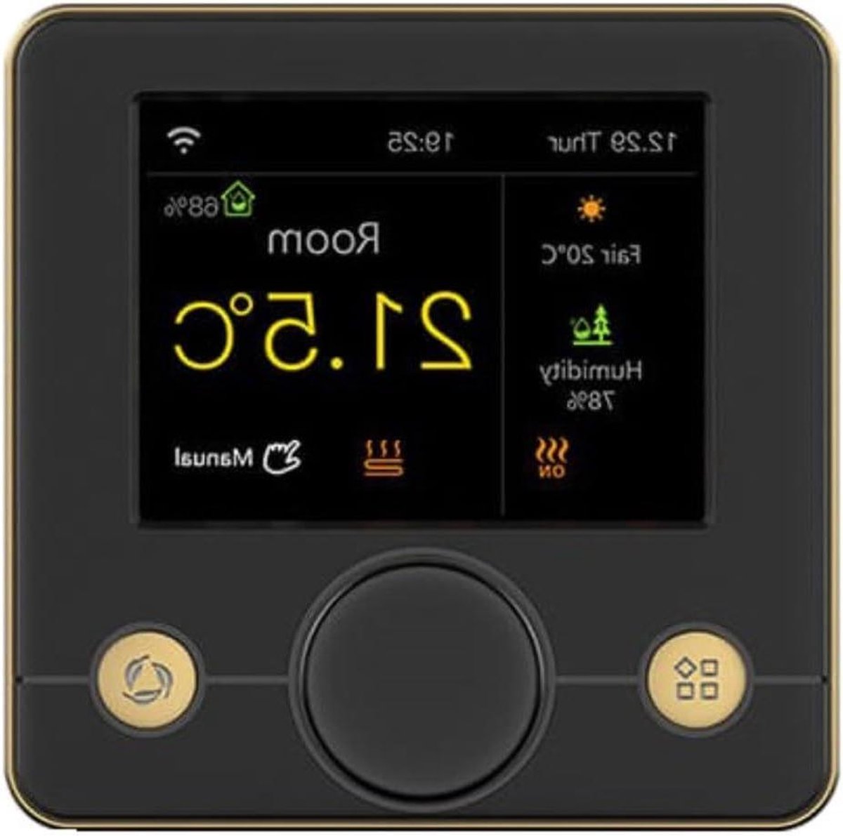 Slimme thermostaat - Wifi regelaar - Energie besparen - Spraakbesturing compatibel - 10x10x6 cm - Zwart