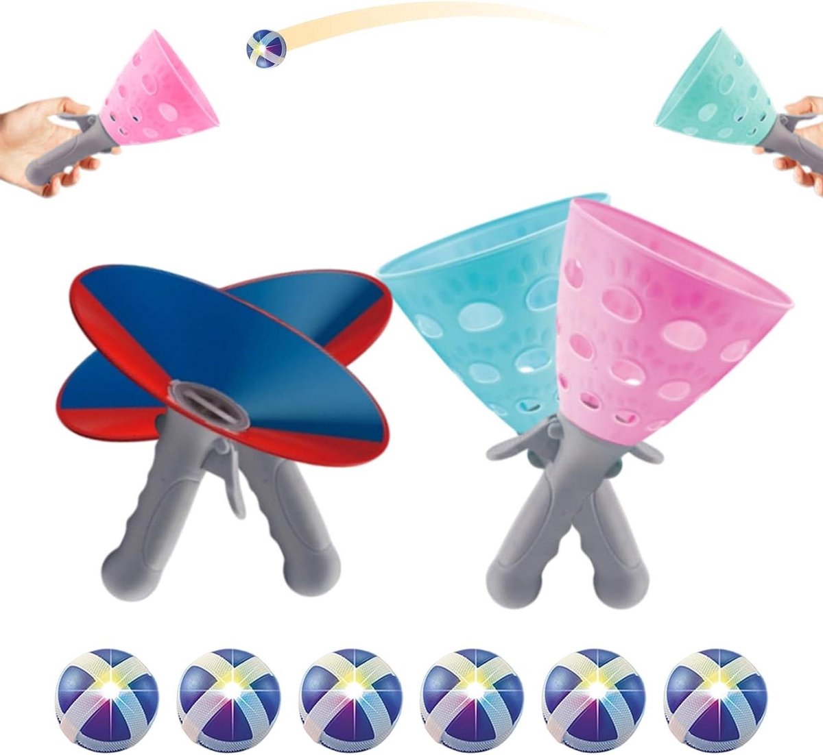 Vangbal Spel - Interactief Speelgoed - Bewegingsspel - Lichtgevende Functie - 19.5 x 14 x 23.5 cm - Meerdere kleuren