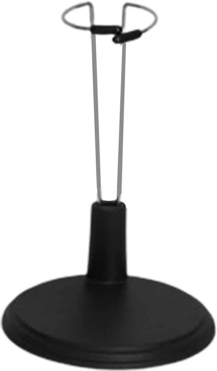 Poppenstandaard - Display houder - Speelgoed presenteren - Antislip staal - 12-14 cm - Zwart