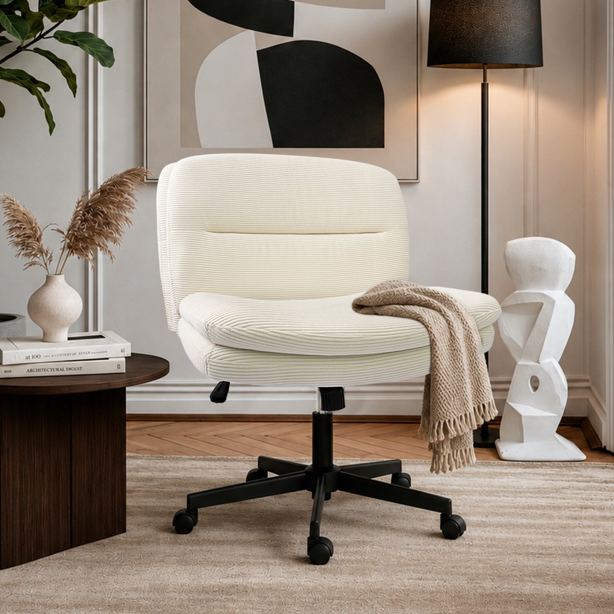 ANJI HERUI Bureaustoel Ergonomisch met Kantelbare Rugleuning - afbeelding 2