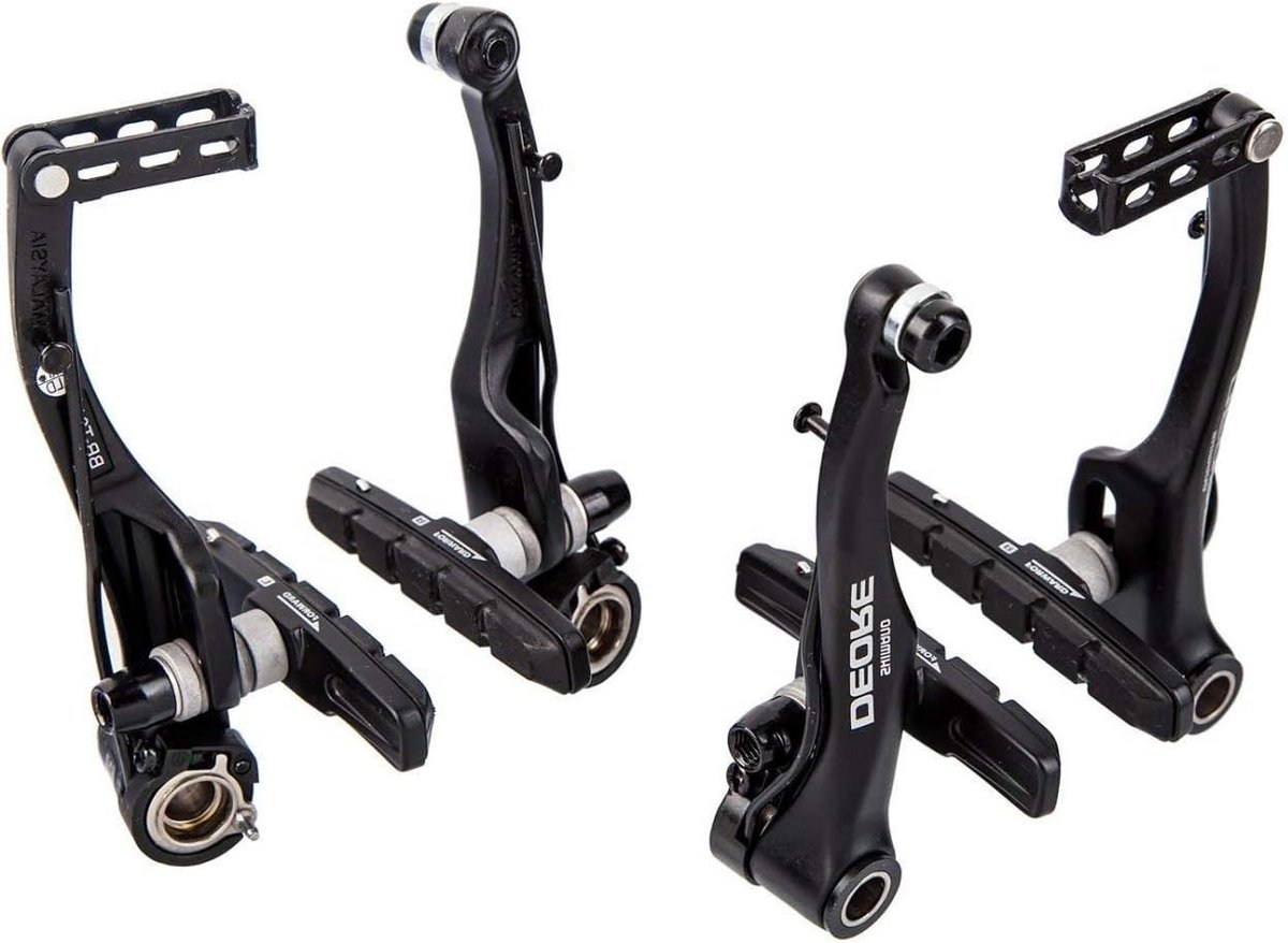 V-Brake Fietsrem - Fietsonderdeel Remklauw - Veilig Fietsen - S70C Cartridge Schoen - 107 mm boog - Zwart