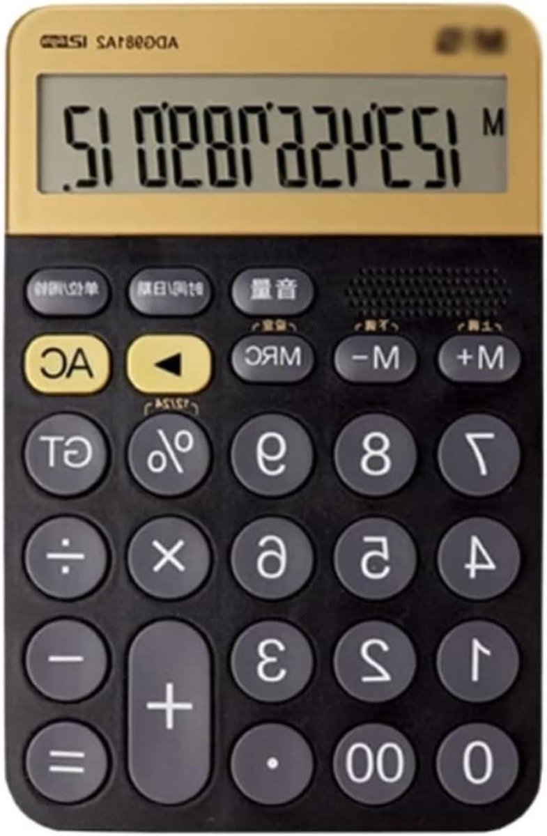 Rekenmachine - Zakelijke Calculator - Dagelijkse Berekeningen - Met Spraakfunctie - 16x105cm - Zwart