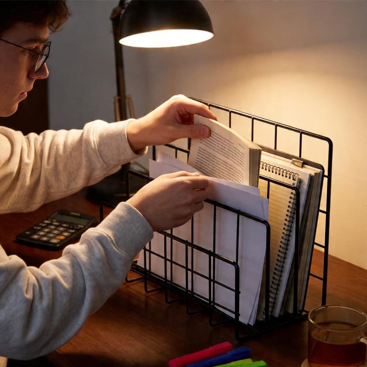 Bureau-organizer van metaal, 2 stuks desktop-ordners met 3 verticale vakken, stijlvolle brieforganizer voor kantoor en thuis, ideaal voor documenten en postsortering (zwart) — cadeau in Cadeau-ideeën - foto 7