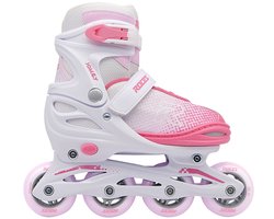 Roces Jokey X Girl Verstelbare Inline Skates - Wit/Roze - Maat 26-29