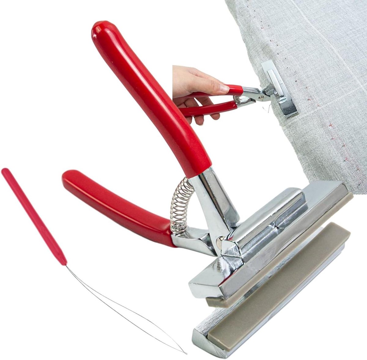 Canvas Tang - Stof Spanner - Stoffen Strakken - Veerterugloopgreep - 12.5 x 20 cm - Standaard