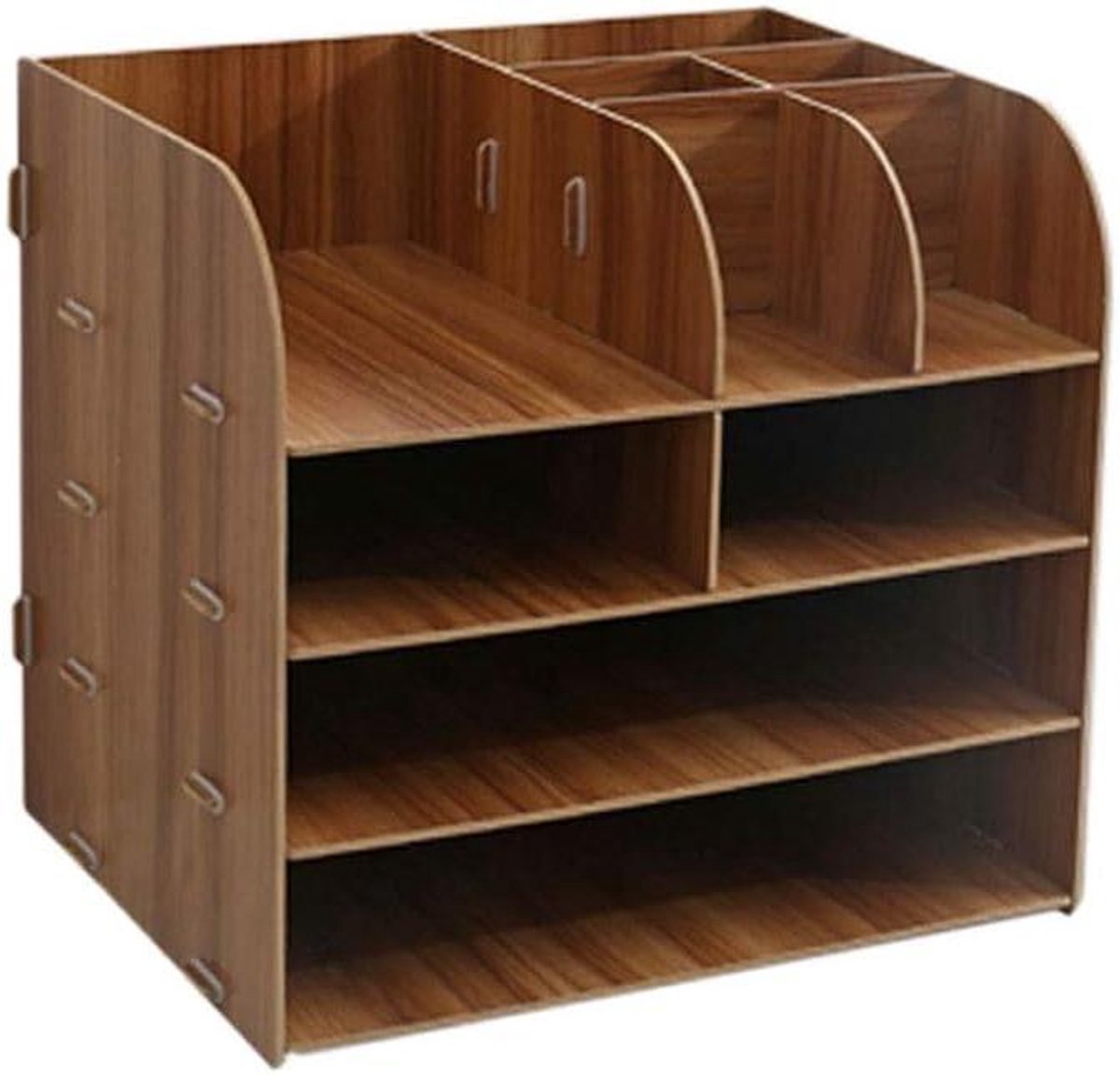 Maphouder Houten - Opberger Bureau - Documenten Sorteren - Meerlaags Ontwerp - Niet Gespecificeerd - Houtkleur