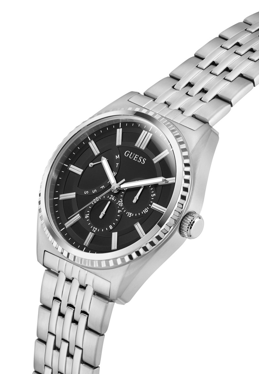 Guess Camden Quartz Analoog Horloge Silver Tone Kast: 100% Roestvrij Staal | Armband: 100% Roestvrij Staal 44 mm GW1051G1, GW1051G2, GW1051G6