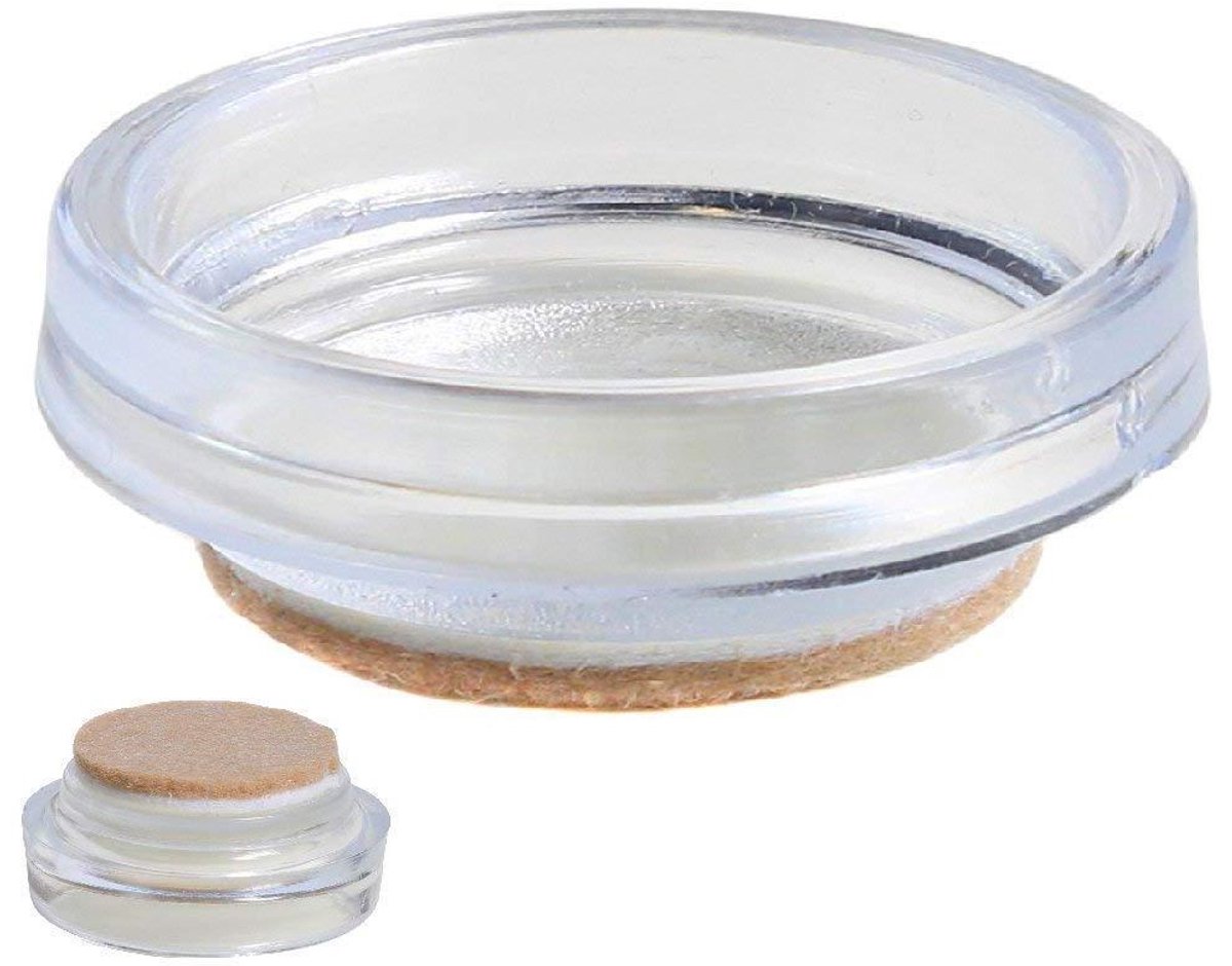 Wiel Cup Viltkussen - Meubelbeschermer Vloerbeschermer - Meubels Beschermen - Voorkomt Inkepingen - 54 mm Buitenmaat - Helder