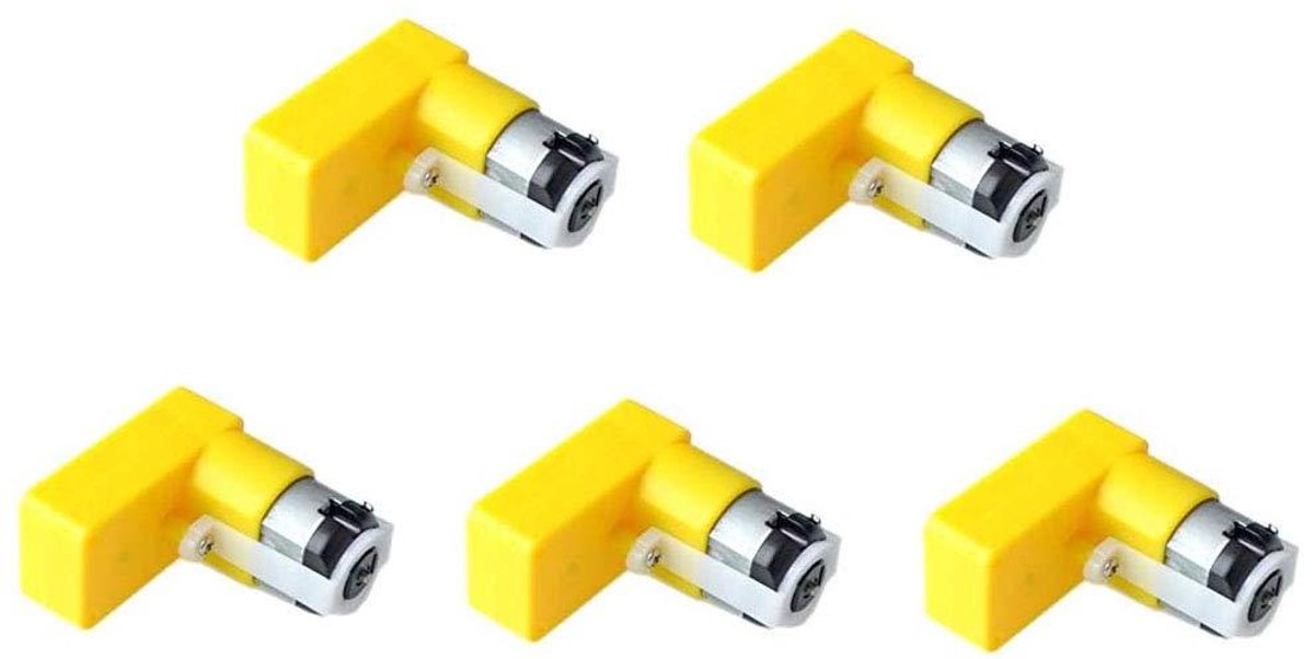 DC Motor Set - Gemetaliseerde Motor - Robotica Projecten - Dubbele As - 1:48 Verhouding - Zilver