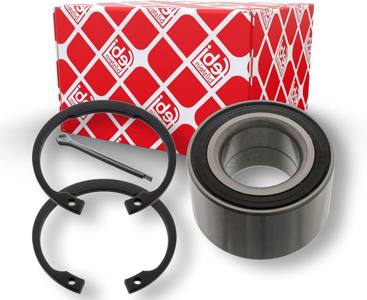Wiellagerset met borgringen - Wielnaafset Lagerset - Voertuigonderhoud - Schuine kogellagers - 64 mm buitendiameter - null