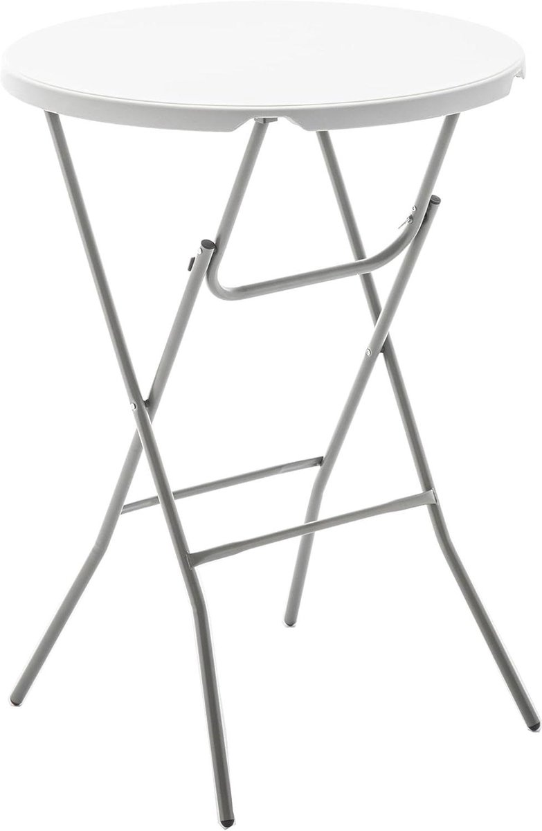 Klaptafel Rond - Bar Tafel Banket Tafel - Feest en Evenementen - Stevig Plastic Blad