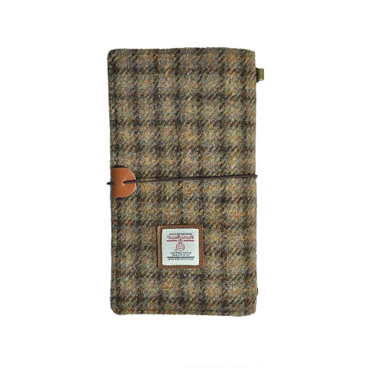 Reisdagboek - Reisnotitieboek Dagboek - Onderweg Schrijven - Authentiek Harris Tweed - 22 x 127 cm - Grijs