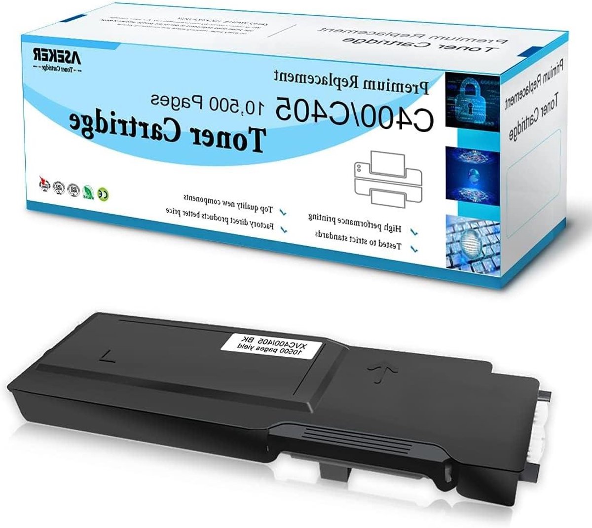 Tonercartridge Zwart - Toner C400 C405 - Printer Onderhoud - Met Chip - 10500 Pagina's - Zwart