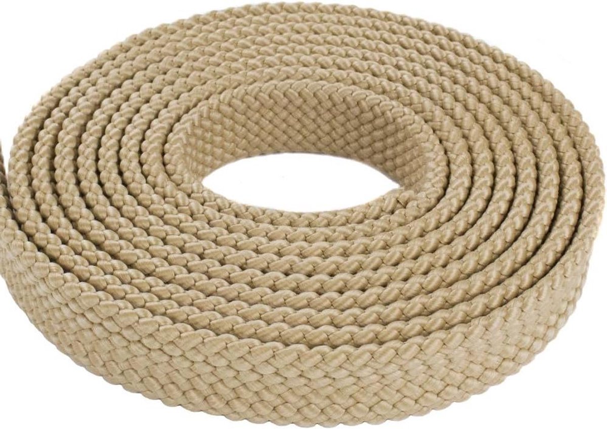 PolyPro Touw - Platte Vlecht Koord - Wateractiviteiten Gebruiken - Drijvend Lichtgewicht Materiaal - 100 Voet 1 Inch - Bruin