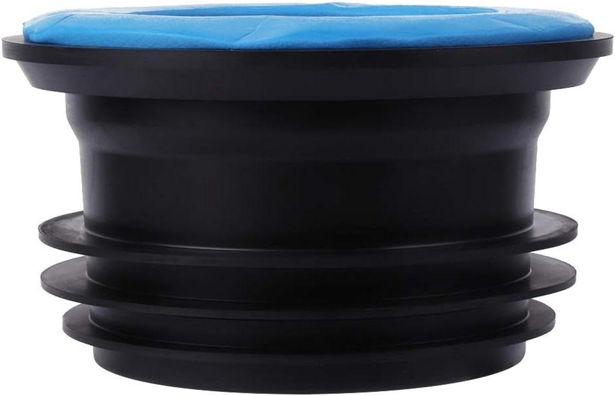 Universele Toiletafdichtring - Toiletpakking Rubber - Lekkages Voorkomen - Verstelbare Flensafdichting - 12.5 x 8 x 7 cm - Zwart
