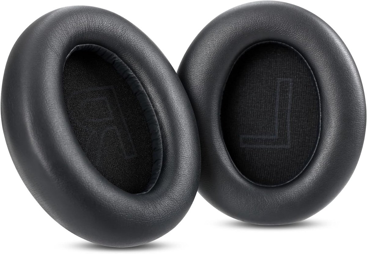 Comfortabele Vervangende Oorkussens voor Draadloze Over-Ear Koptelefoons met Geheugenfoam en Zacht Leer - Zwart