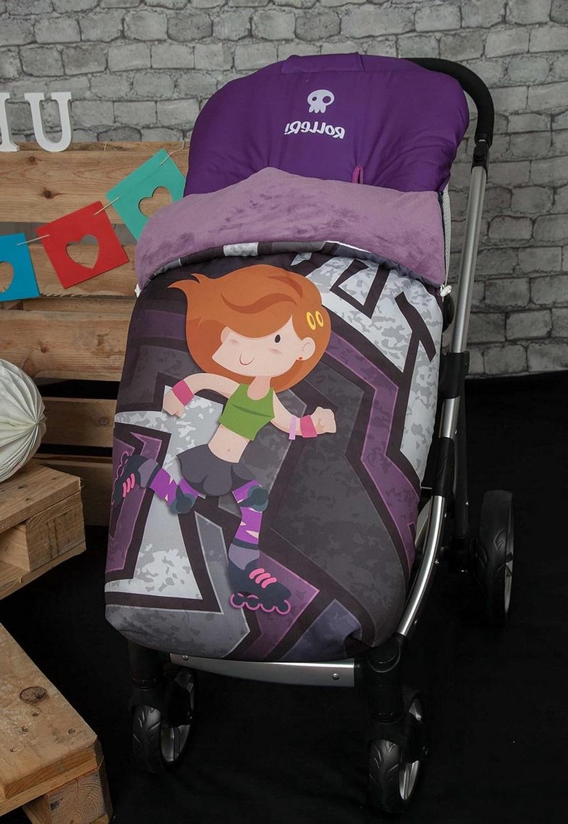 Voetenzak Kinderwagen - Babyzak Scooter - Warm Blijven - Cartoon Patroon - 60 x 40 x 30 cm - Rood