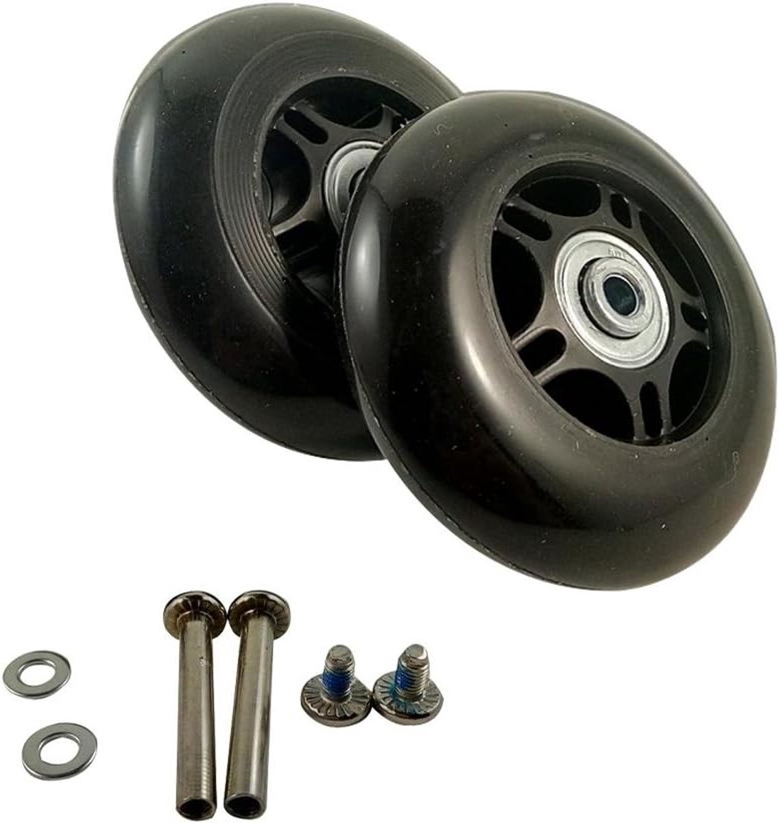 Fietswiel Reparatie Set - Wielen Assen - Fiets Repareren - Rubberen Constructie - 24mm Breed - Zwart