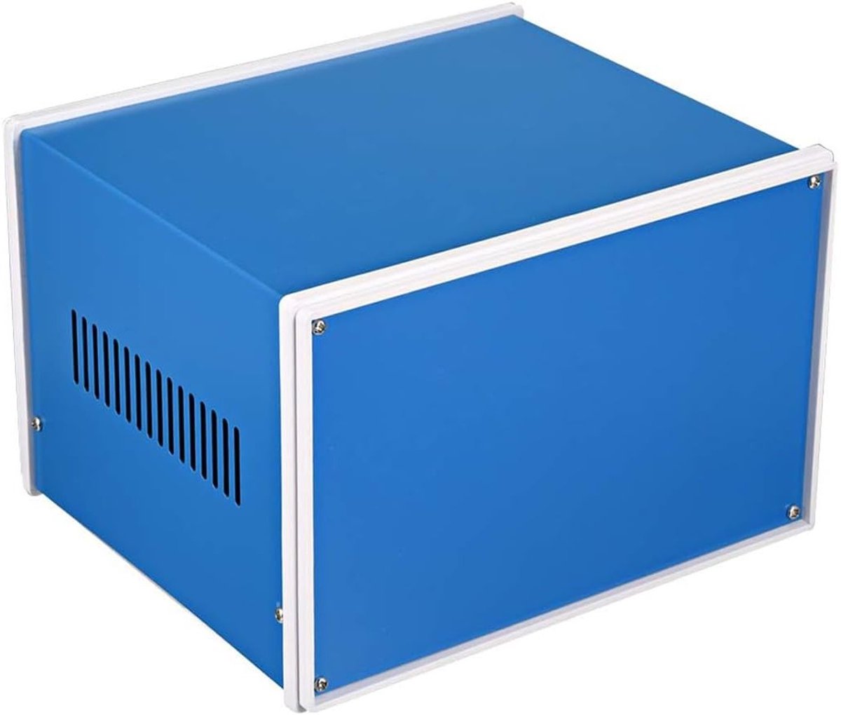 210x180x140mm Stofdichte Elektrische Aansluitdoos, Metalen Projectdozen voor DIY Elektronica, Indoor Voedingsmodule Behuizing, Instrumentdoos, Blauw, Waterdicht en Duurzaam