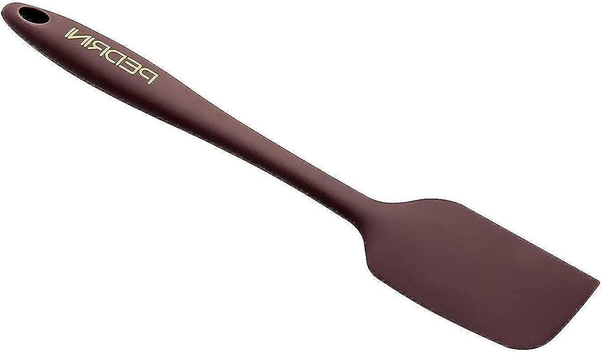 Keuken spatel - Siliconen spatel - Bakken en koken - Ergonomisch gevormd - 31 cm lengte - Geel