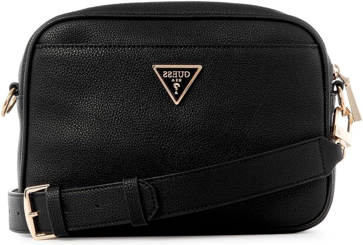 Camera Tas - Schoudertas Crossbody - Veilig Camera Vervoeren - Logo Print Design - 24 x 18 cm - Zwart