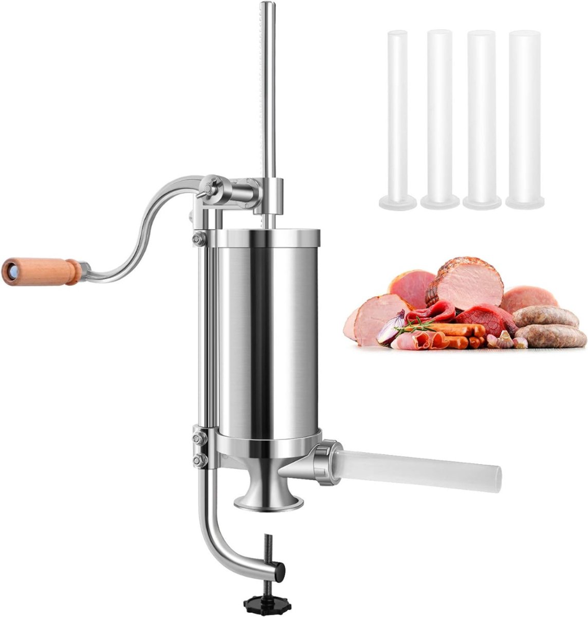 REN® Worstenvuller - Worstenmaker - Worstenvul Machine - Zilver - 25cm x 40cm x 10cm