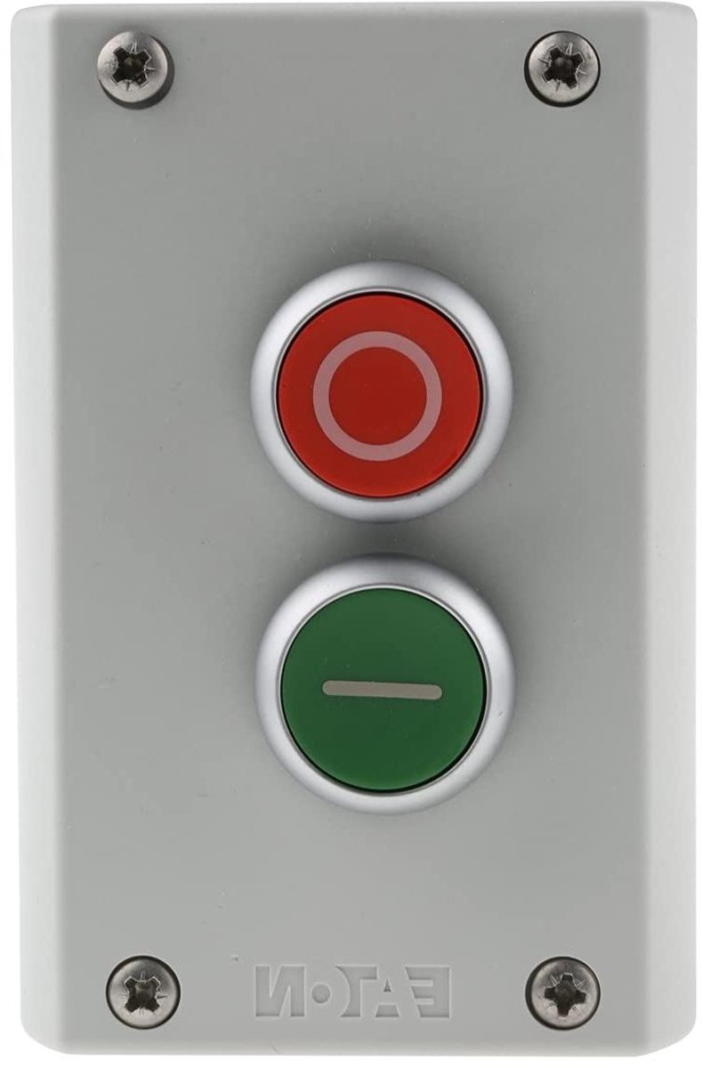Drukknop Opbouw - Drukker Schakelaar - Elektrische Circuits Sturen - 2 Sluiters 2 Openers - Opbouwmontage - Antraciet