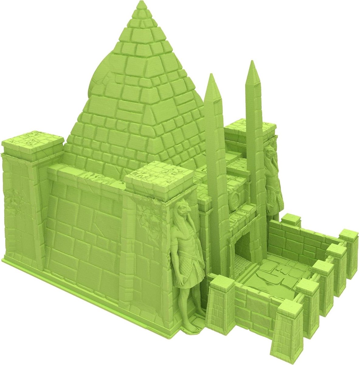Dobbelsteen Toren - Dobbel Toren - Tafelspel Accessoire - 3D Geprint - 21.2 cm Hoog - Groen