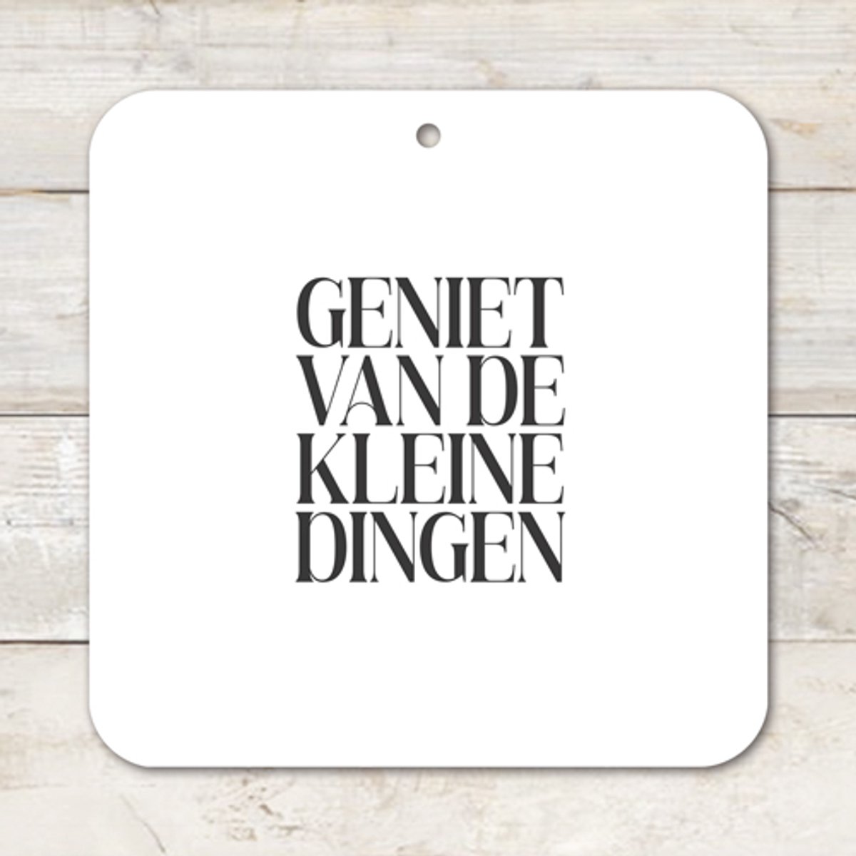 Muurvierkant | Geniet van de kleine dingen | Buiten | Muurcirkel | Tegel met tekst