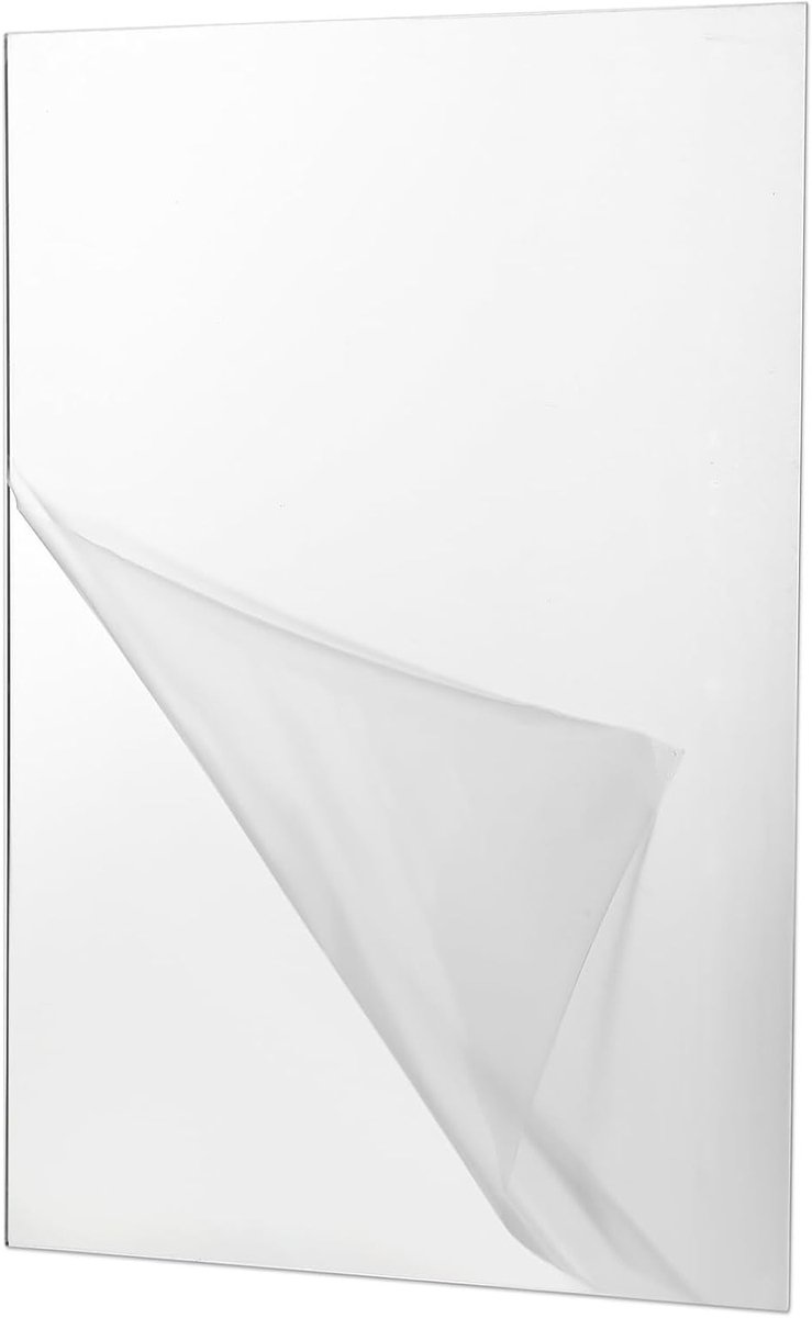 Zelfklevende Spiegel 20 x 30 cm - Acryl Spiegeltegels voor Muren, Deuren en DIY Projecten - Flexibele Volledige Lichaam Spiegel