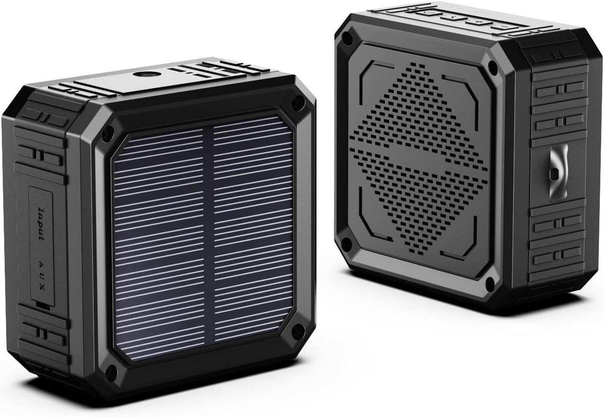 Bluetooth Solar Speaker - Draagbare Speaker - Buiten Muziek Luisteren - IPX6 Waterdicht - 11.7 cm - Blauw