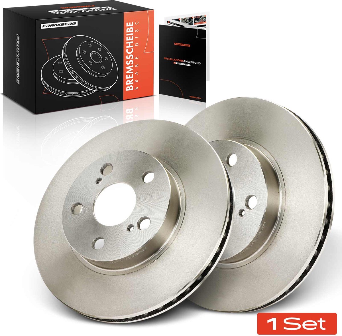 Frankberg 2x Remschijven Vooras voor Toyota Prius Liftback W2 15L