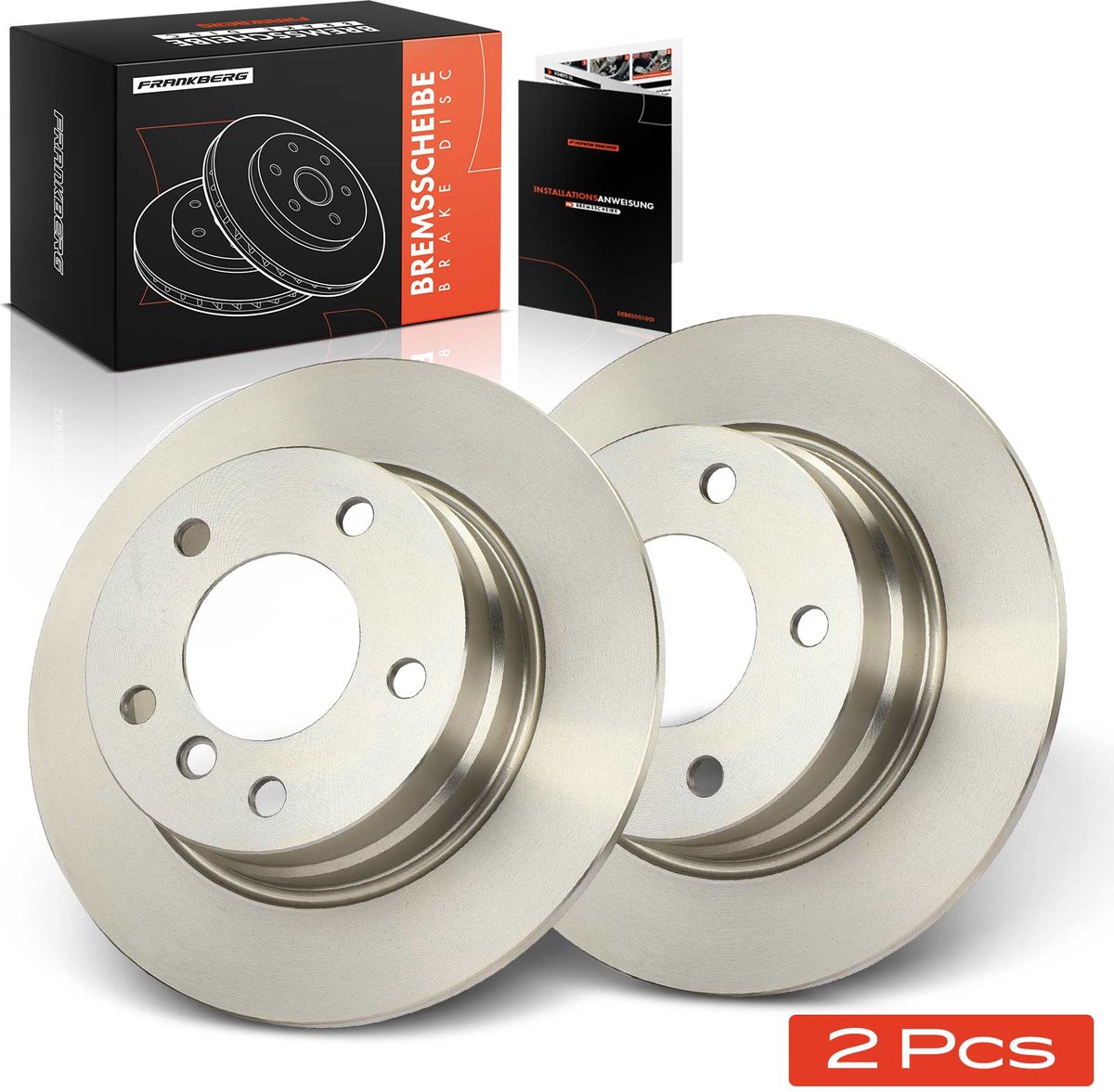 Frankberg 2x Remschijven Achteras voor BMW 1er E81 E87 16L