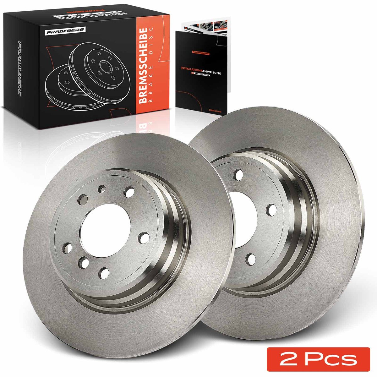 Frankberg 2x Remschijven Achteras voor BMW 7er E38 8er E31 25L-54L