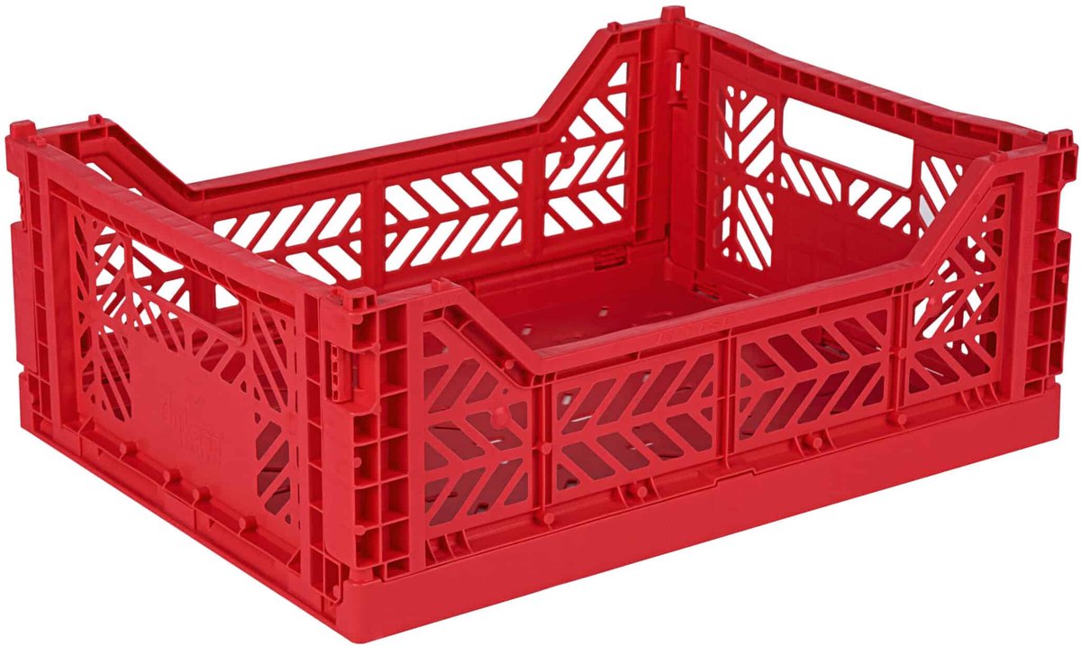 AyKasa Opvouwbare Krat Midi Rood